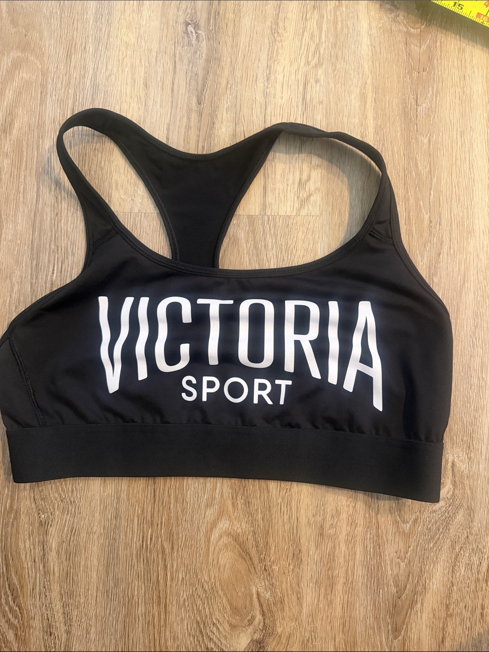 Victoria's Secret Black Victoria Sport Racerback Sports Bra